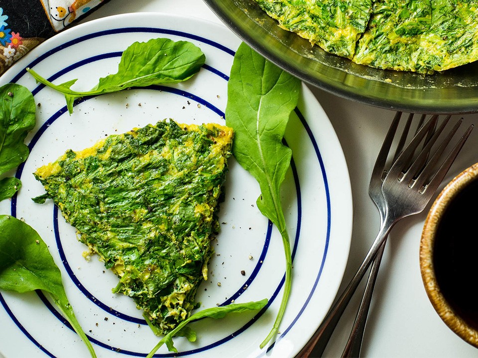 Lor Peynirli Yeşil Frittata Lor Peynirli Yeşil Frittata
