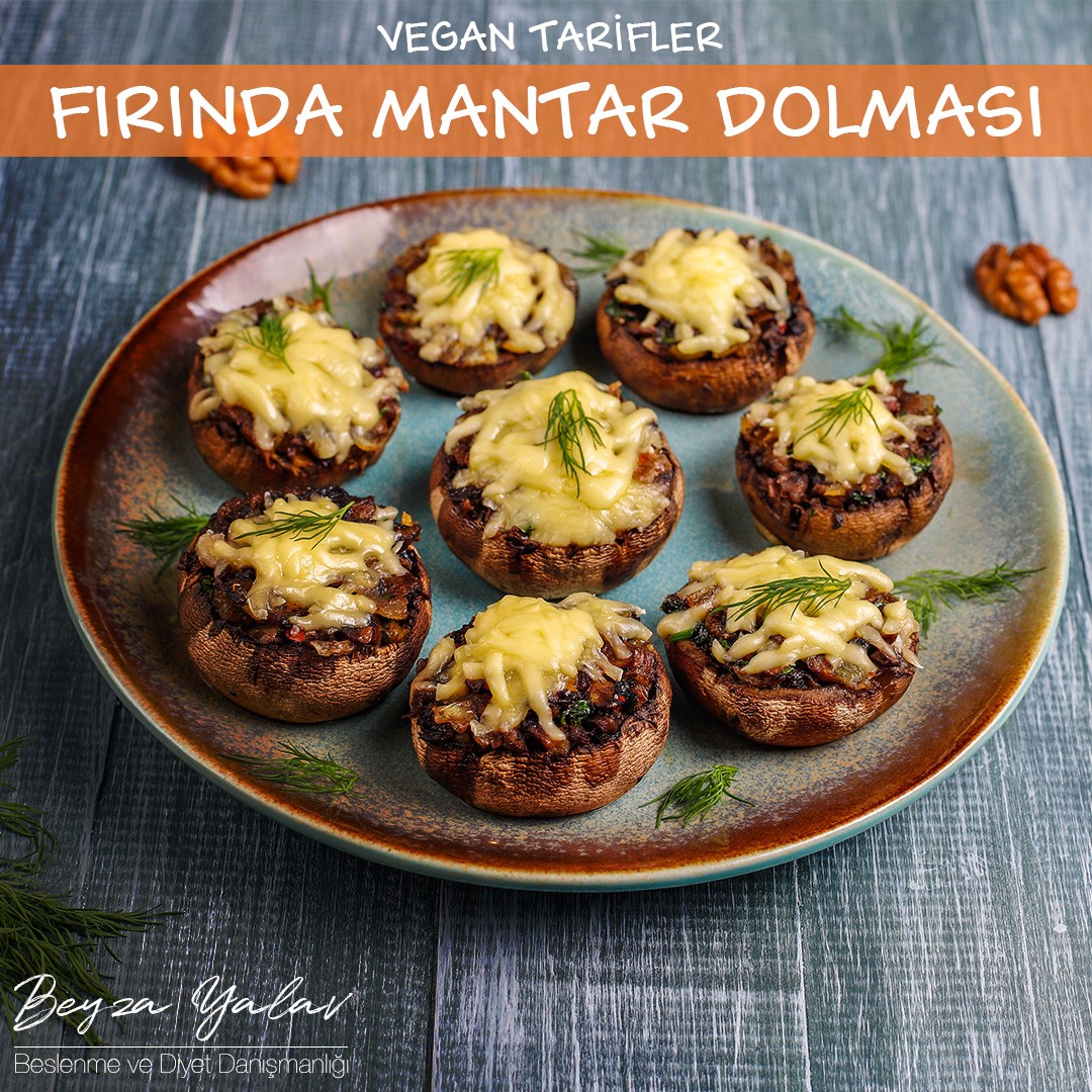 Fırında Mantar Dolması Fırında Mantar Dolması